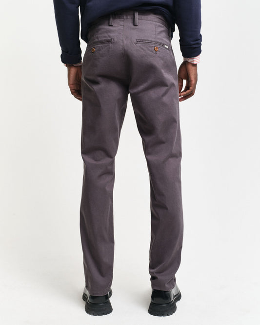 Pantalon Chino Ajusté en Twill