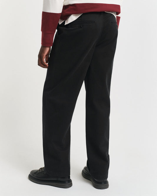 Pantalon chino en twill de coton coupe décontractée