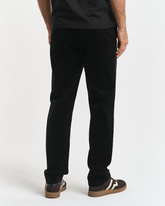 Pantalon chino en velours côtelé coupe droite