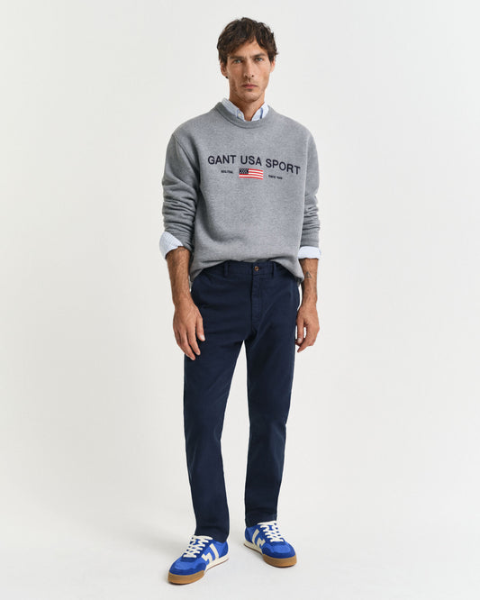 Pantalon chino structuré dobby coupe ajustée