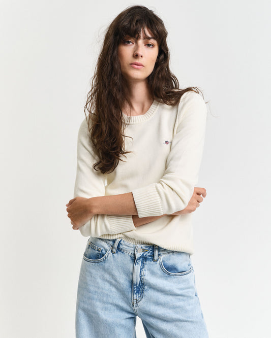 Pull ras du cou classique en coton
