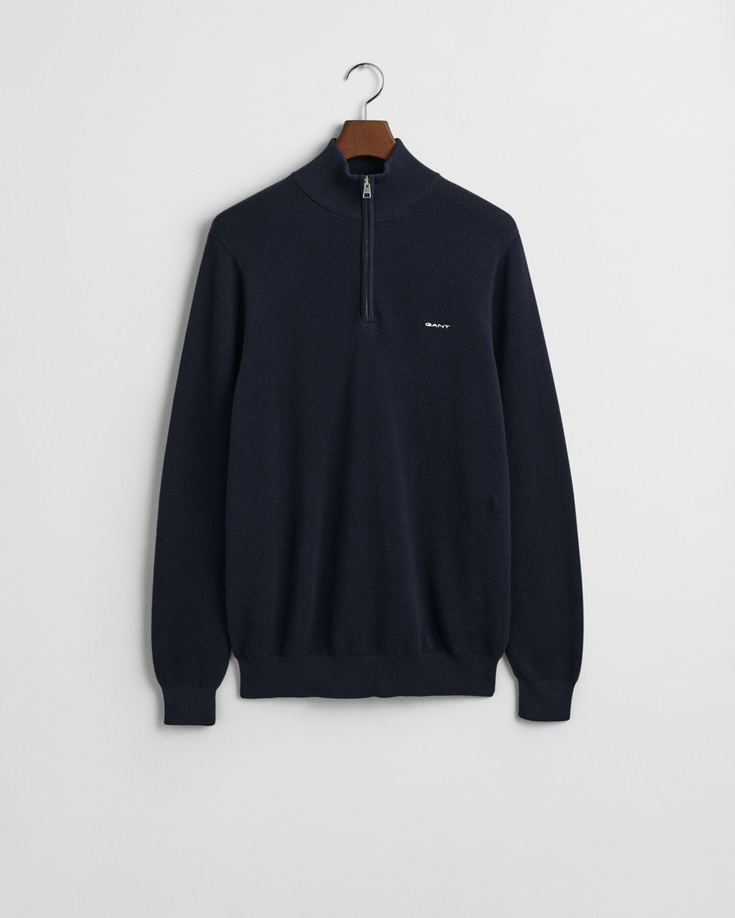 Chandail demi-zippé en piqué de coton
