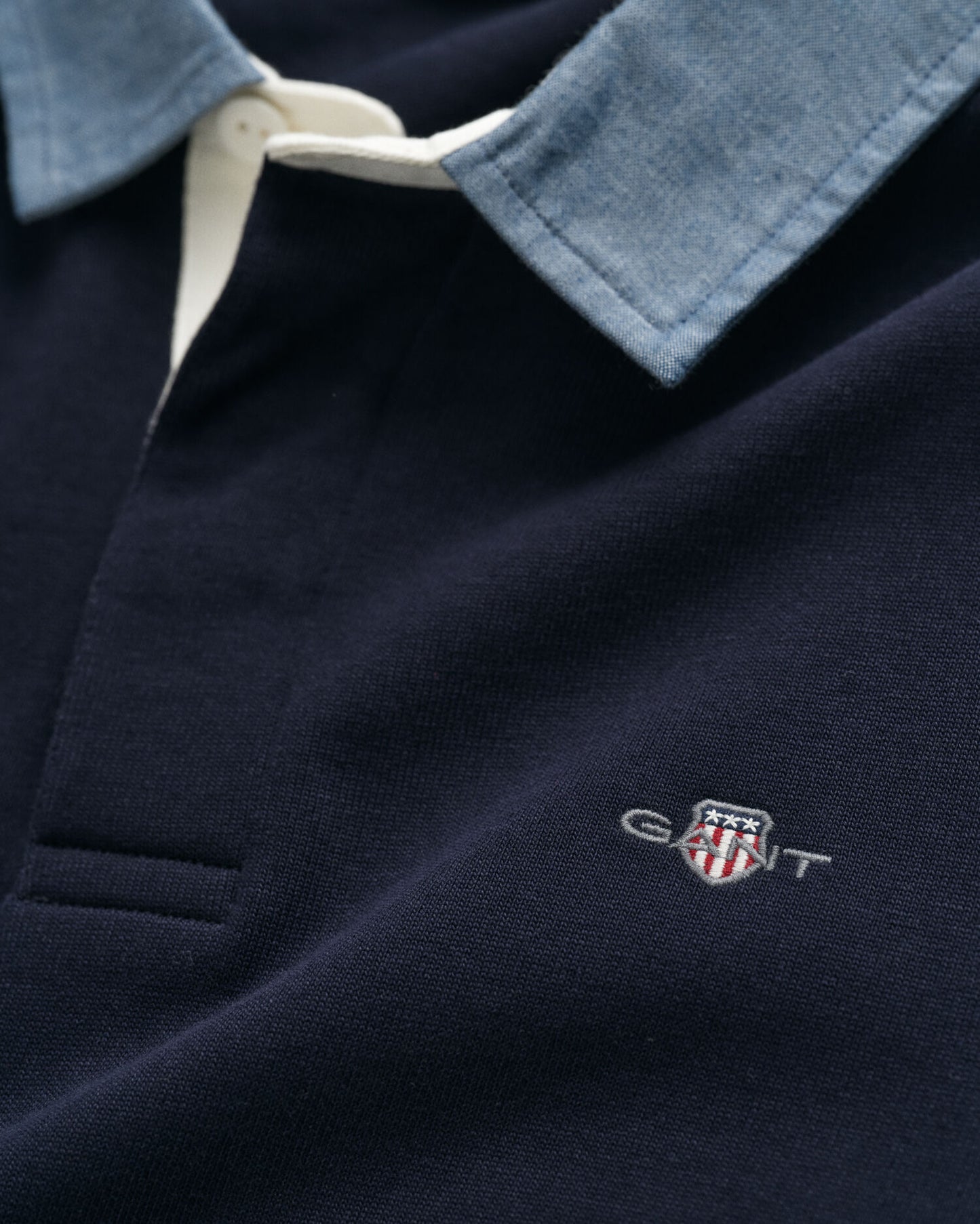 Hemdblusenkragen-Rugby-Shirt aus schwerem Material