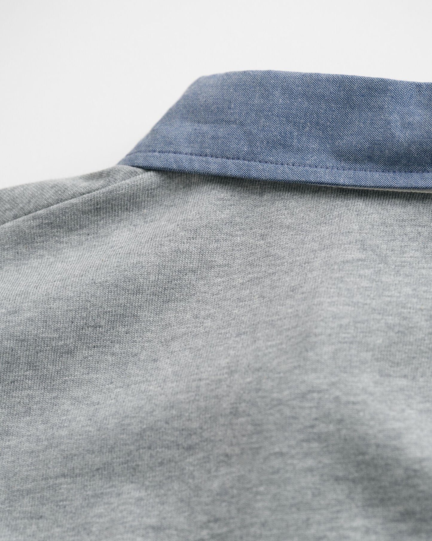 Rugger épais à col chambray