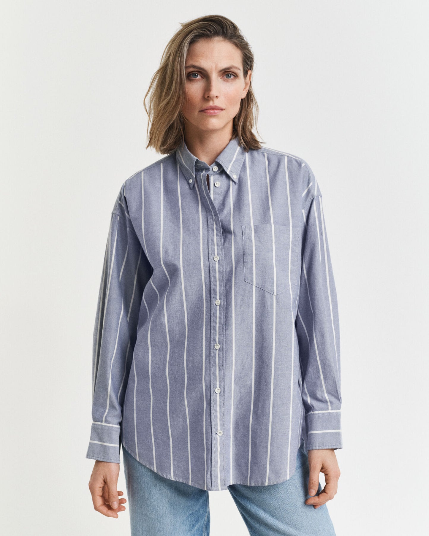 Oversized Hemd aus klassischem Oxford-Gewebe