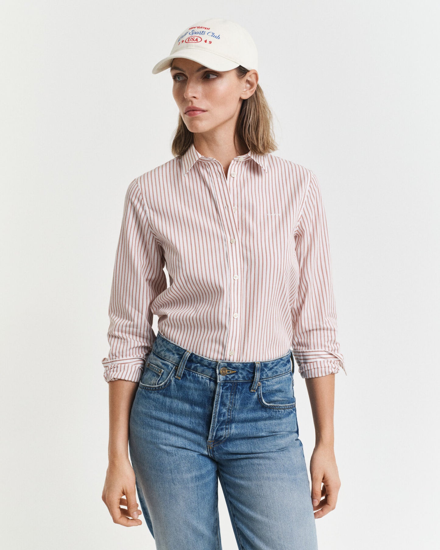 Regular Fit Gestreiftes Hemd aus Popeline