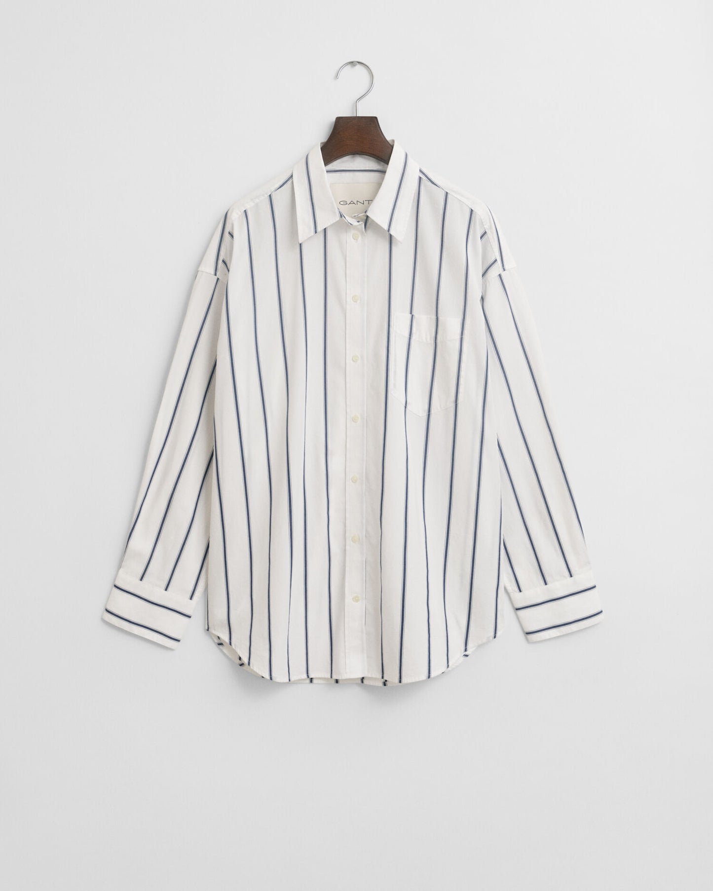 Oversized Popeline-Hemd mit klassischen Streifen