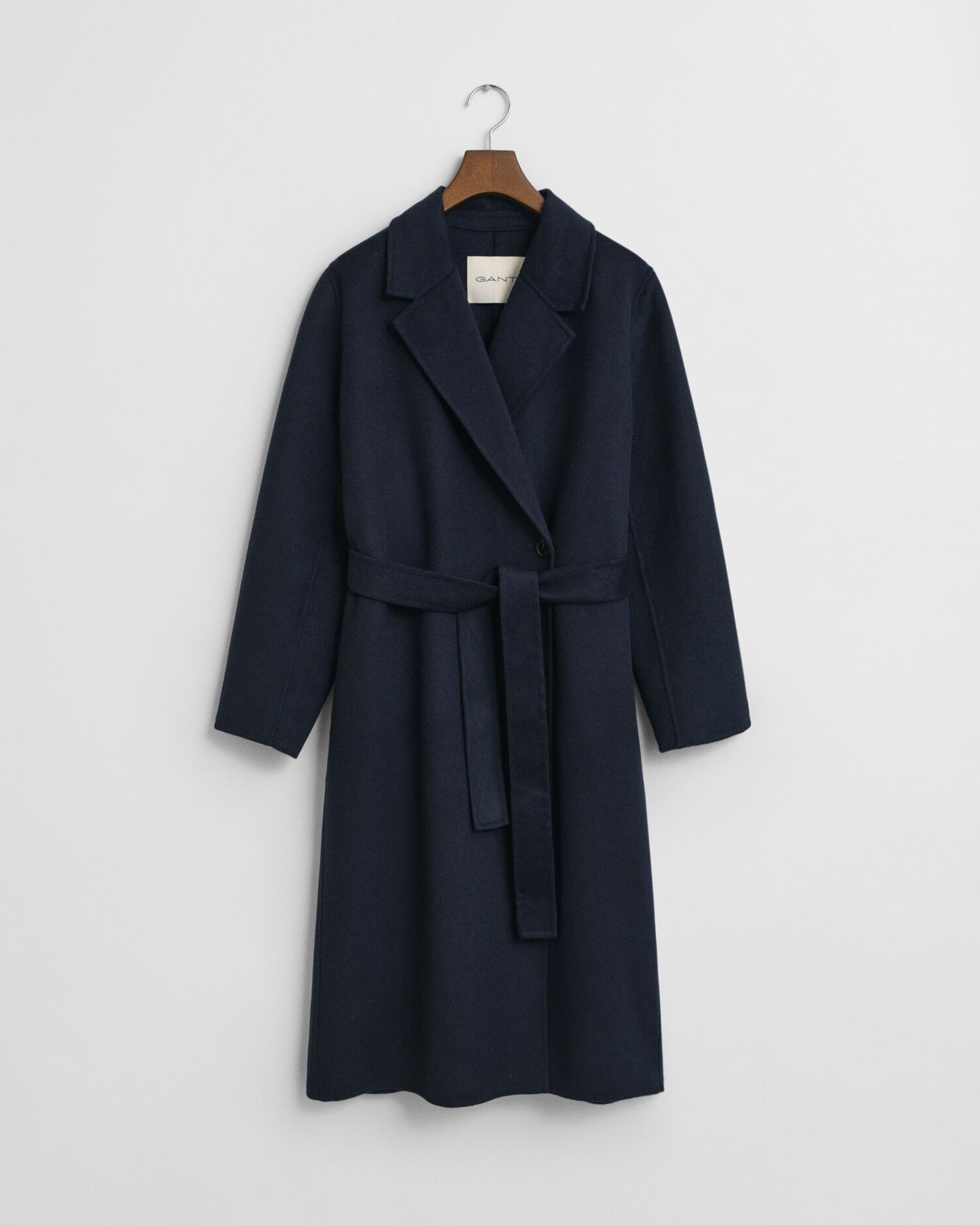 Manteau ceinturé cousu main