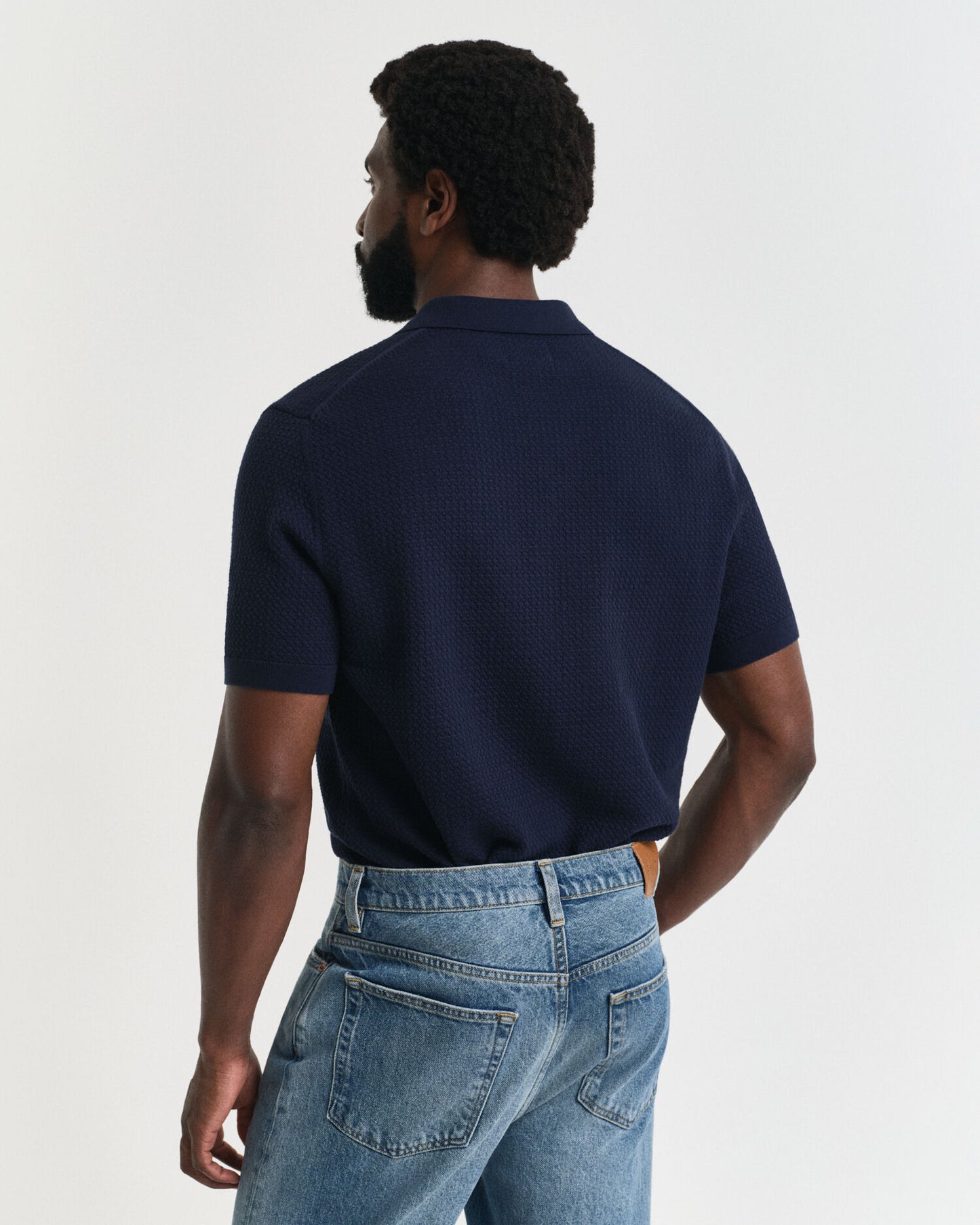 Poloshirt aus Baumwolle mit Struktur