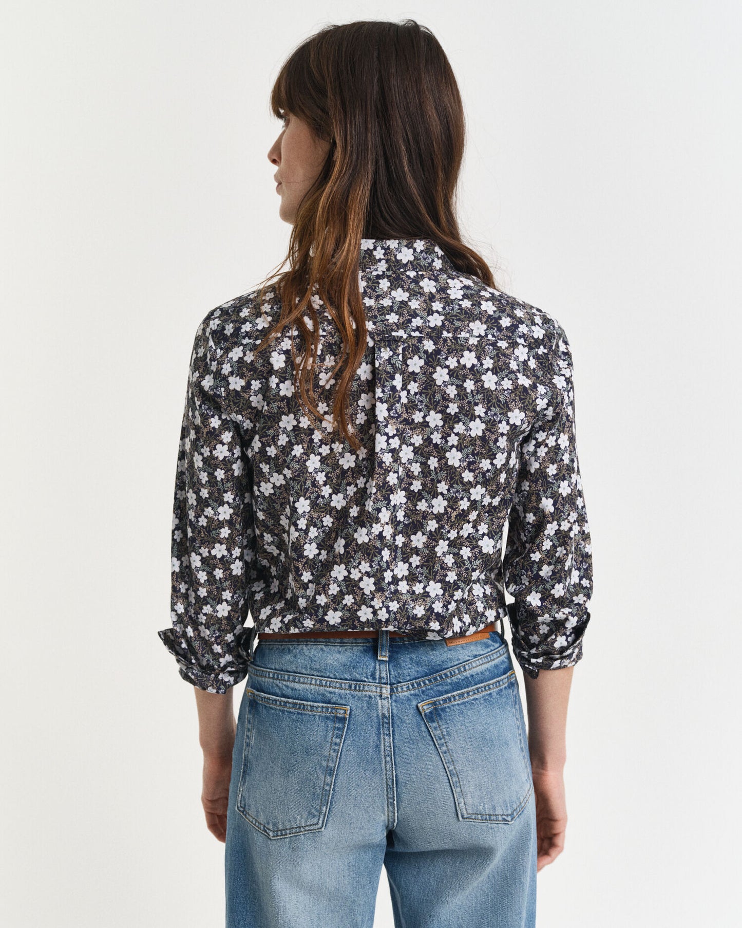 Regular Fit Hemd aus Baumwollvoile mit Blumenmuster