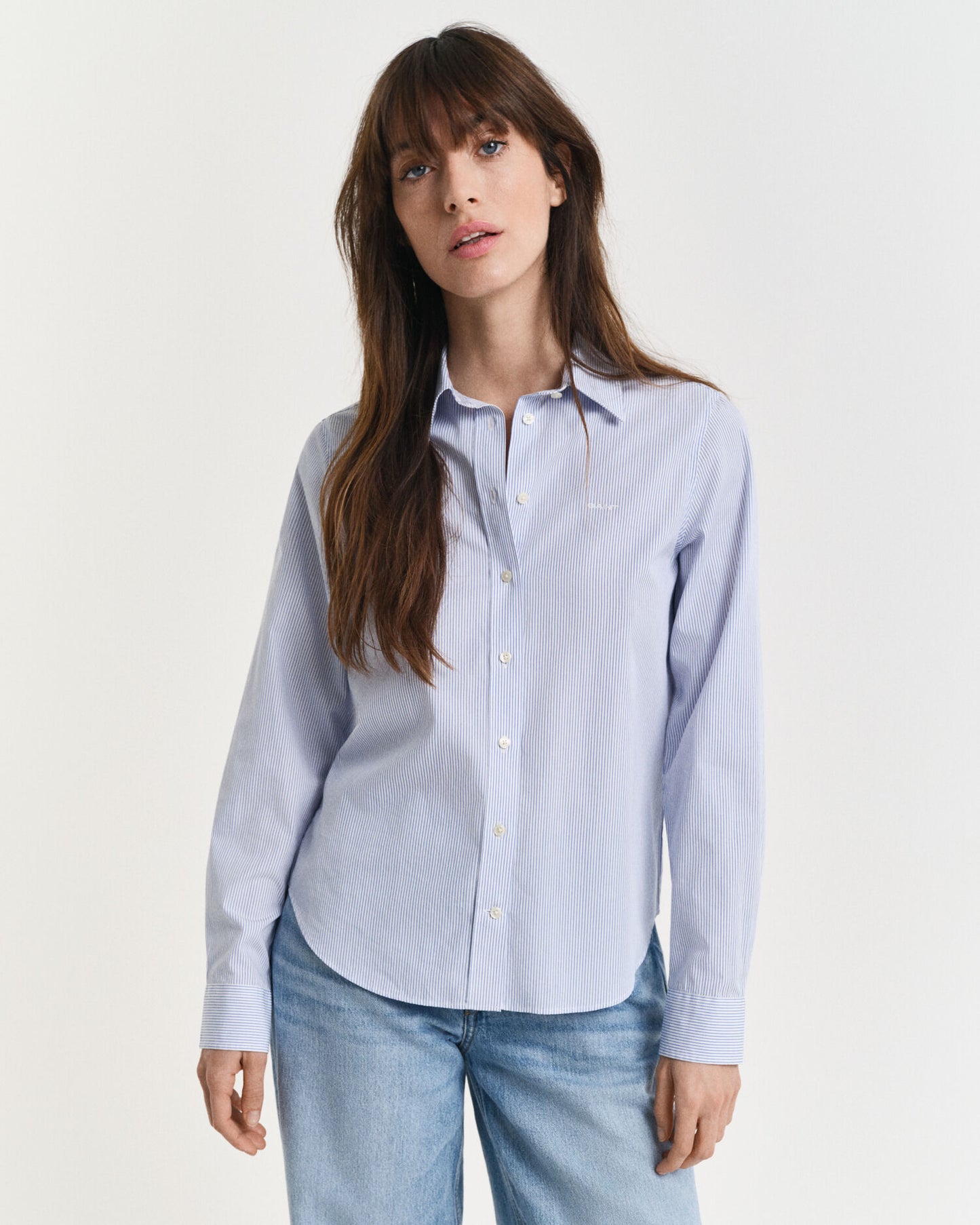 Regular Fit Gestreiftes Hemd aus Popeline