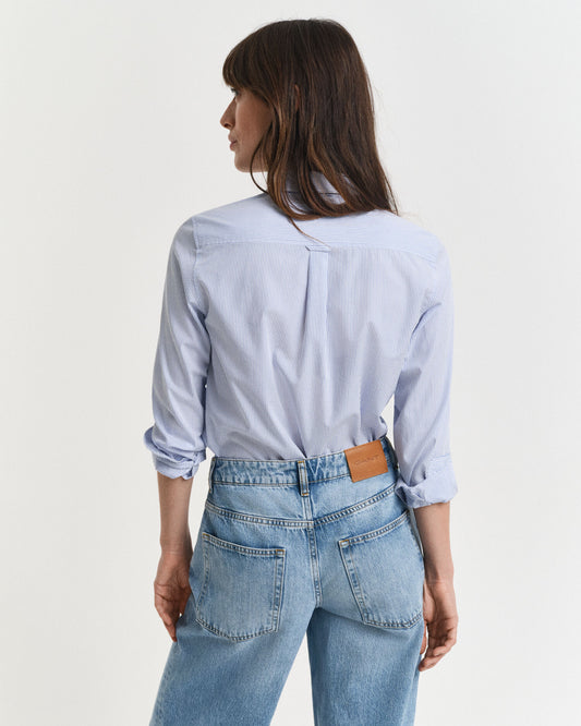 Regular Fit Gestreiftes Hemd aus Popeline