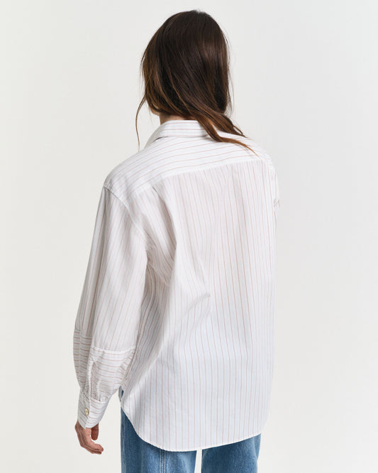 Hemd mit Volumenärmeln im Relaxed Fit mit Streifen