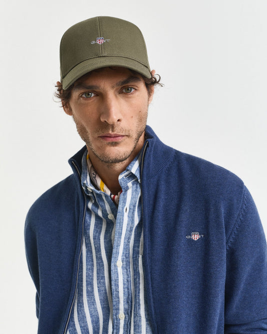 Casquette en sergé de coton avec écusson