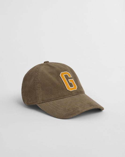 Casquette en velours côtelé avec badge G
