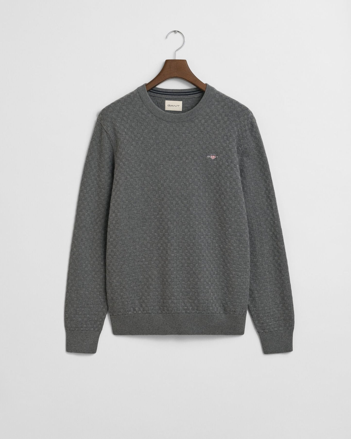Pull ras du cou micro texturé