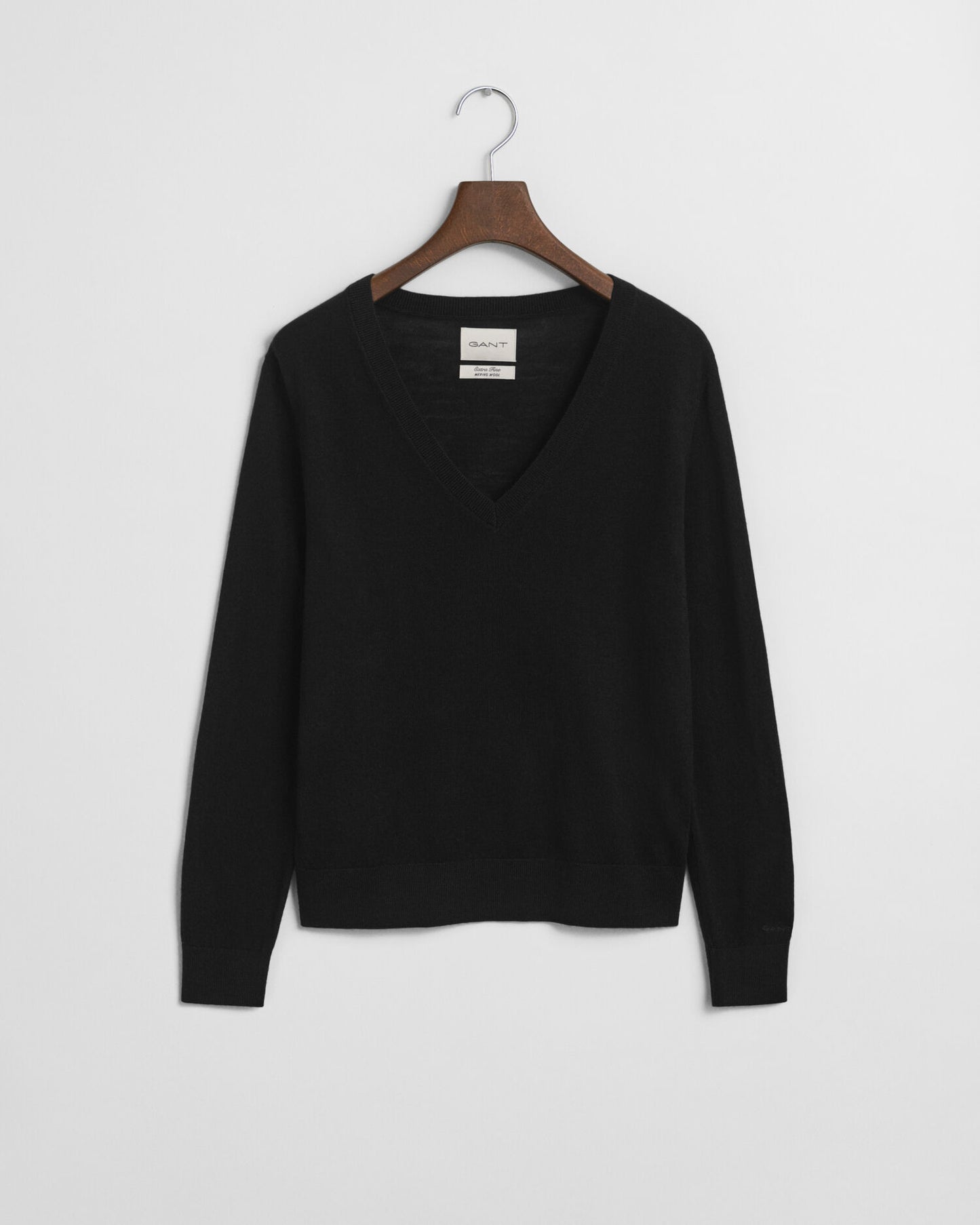 Pullover mit V-Ausschnitt aus extrafeiner Merinowolle