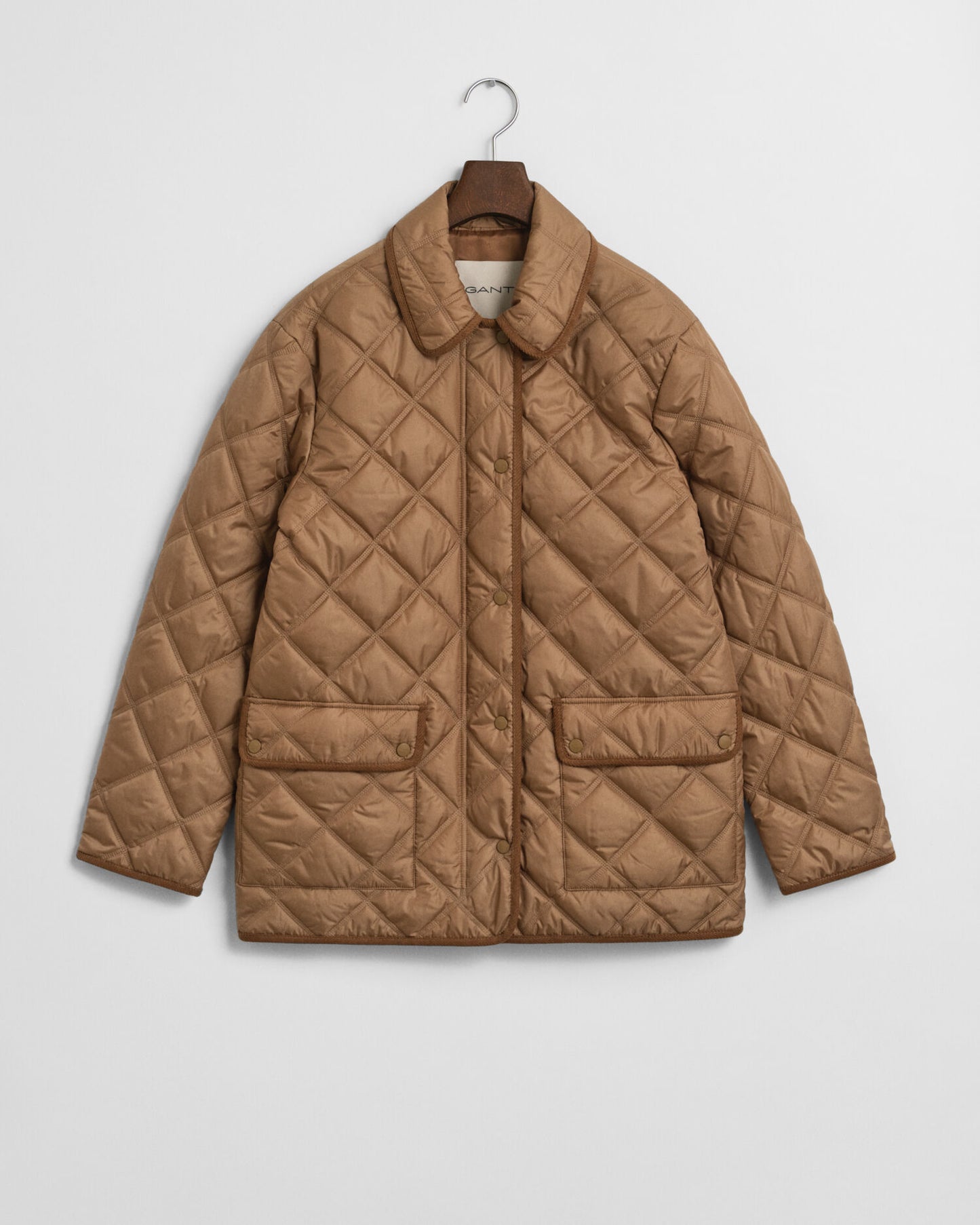 Gesteppte Jacke mit Cordbesatz