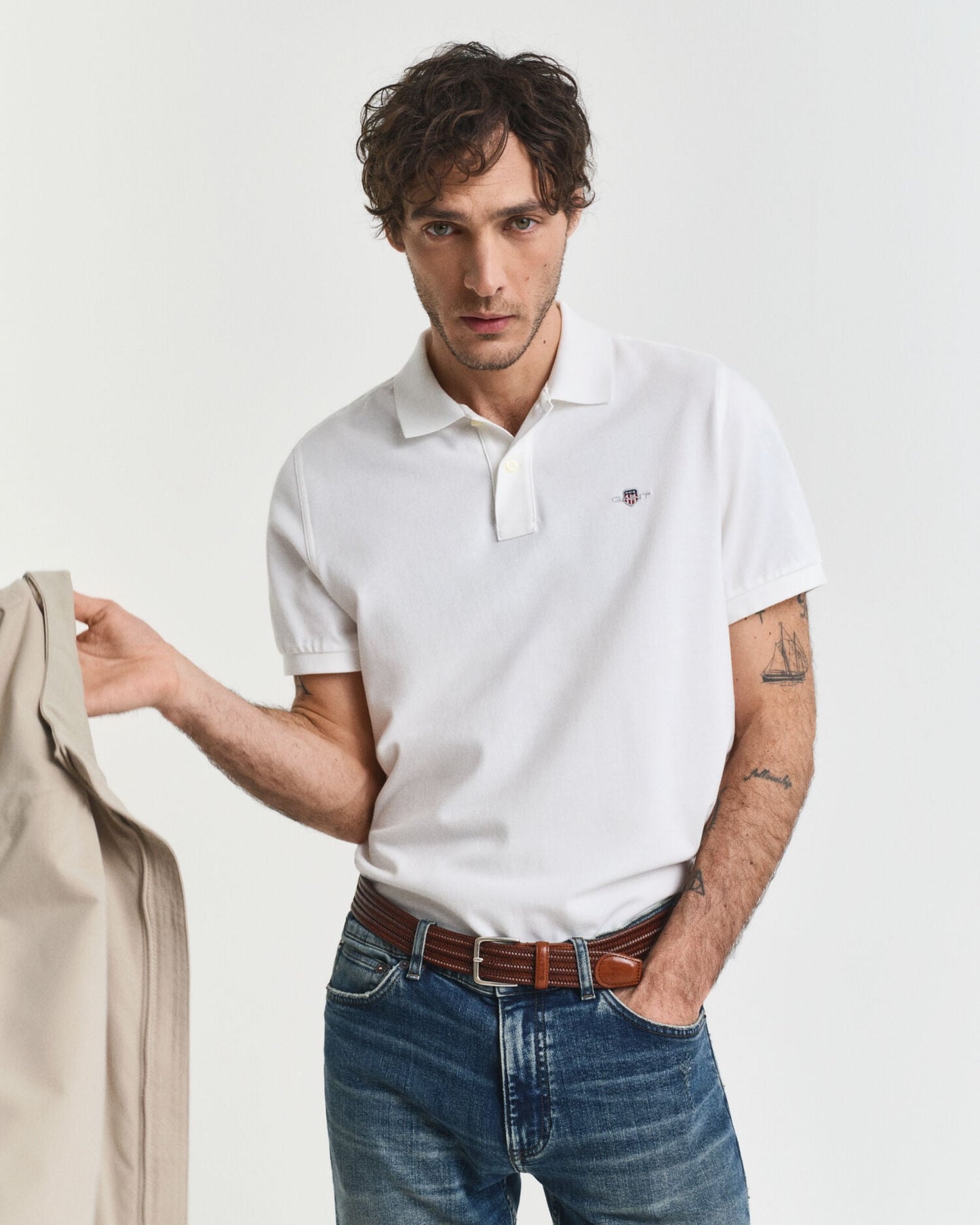 Regular Fit Shield Pique-Poloshirt
