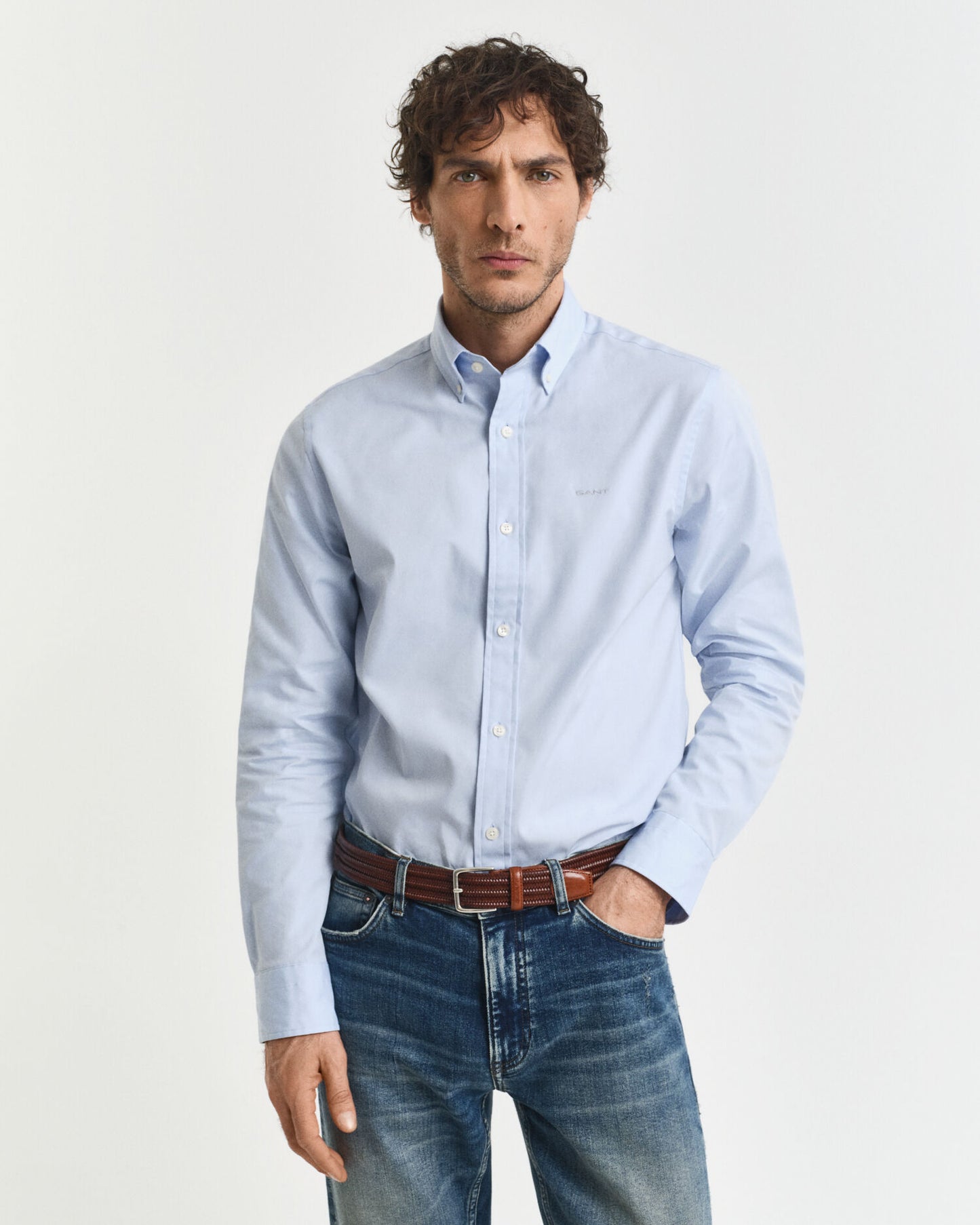 Regular Fit Oxford-Hemd aus Pinpoint-Gewebe