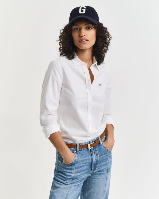 Chemise Oxford ajustée extensible