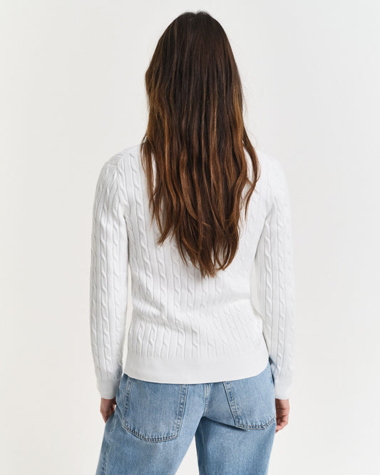 Cardigan aus Stretch-Baumwollzopfstrick