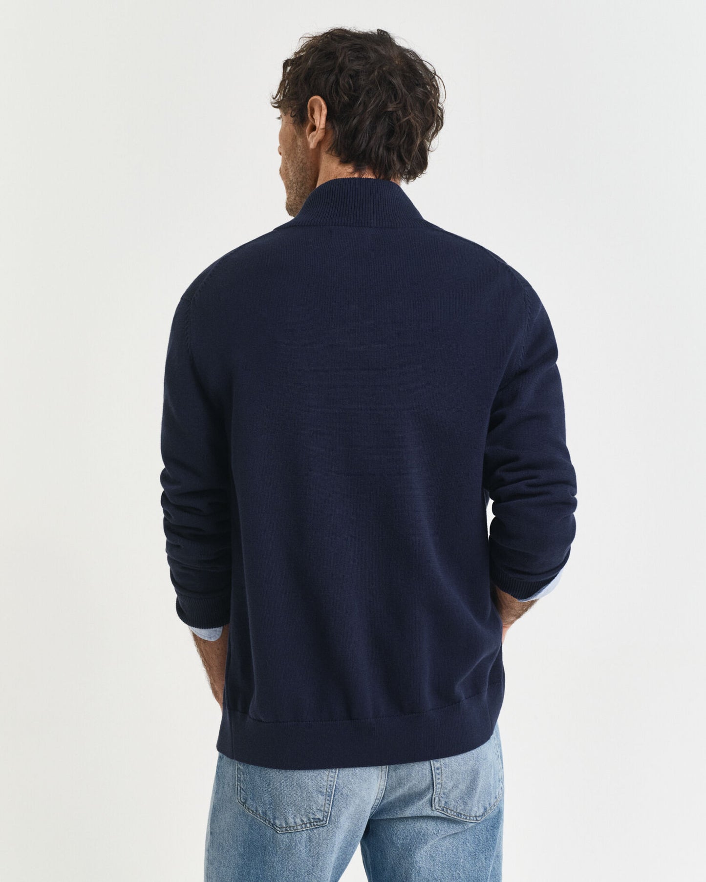 Lässiger Baumwoll-Cardigan mit Reißverschluss