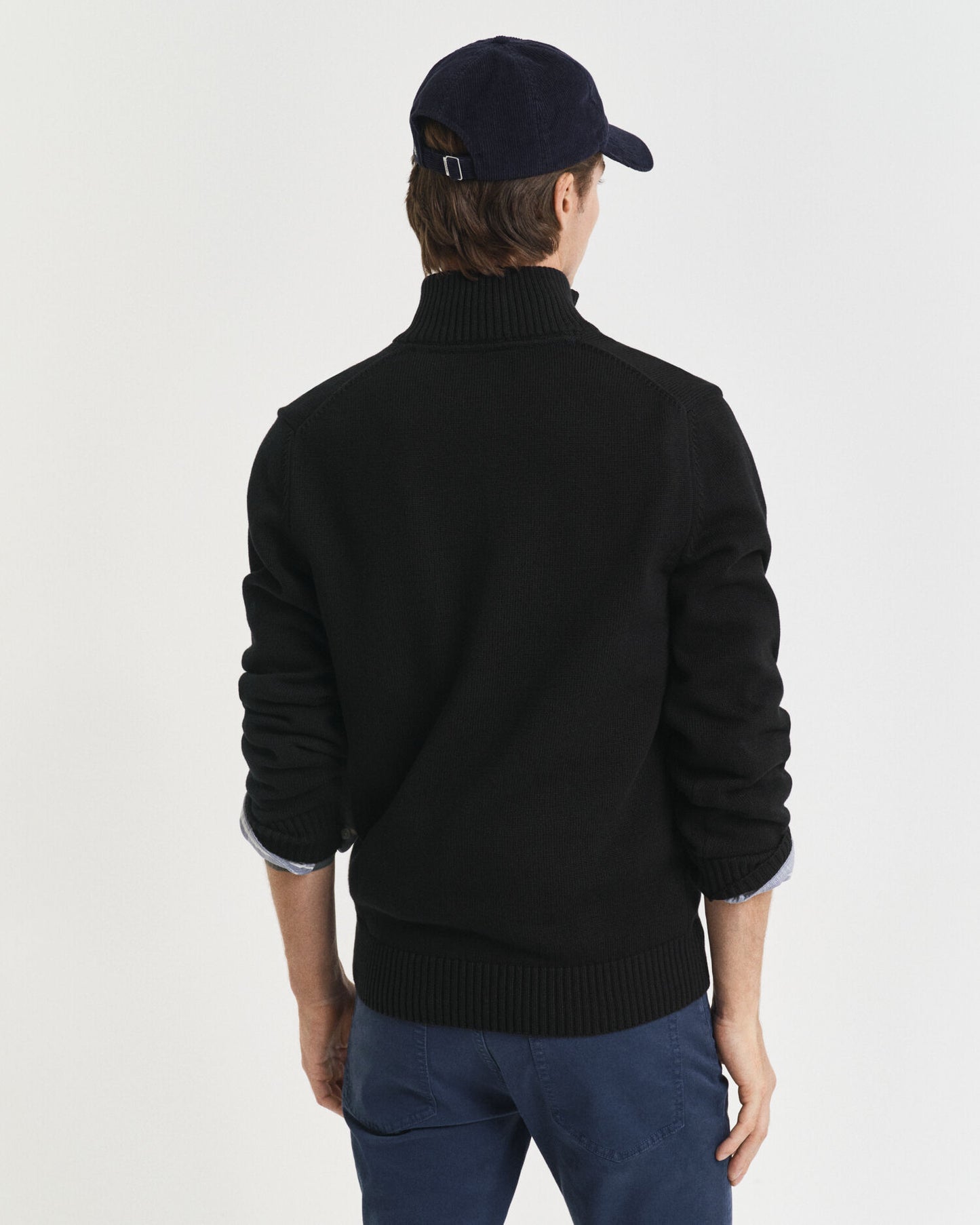 Lässiger Baumwoll-Half-Zip-Pullover