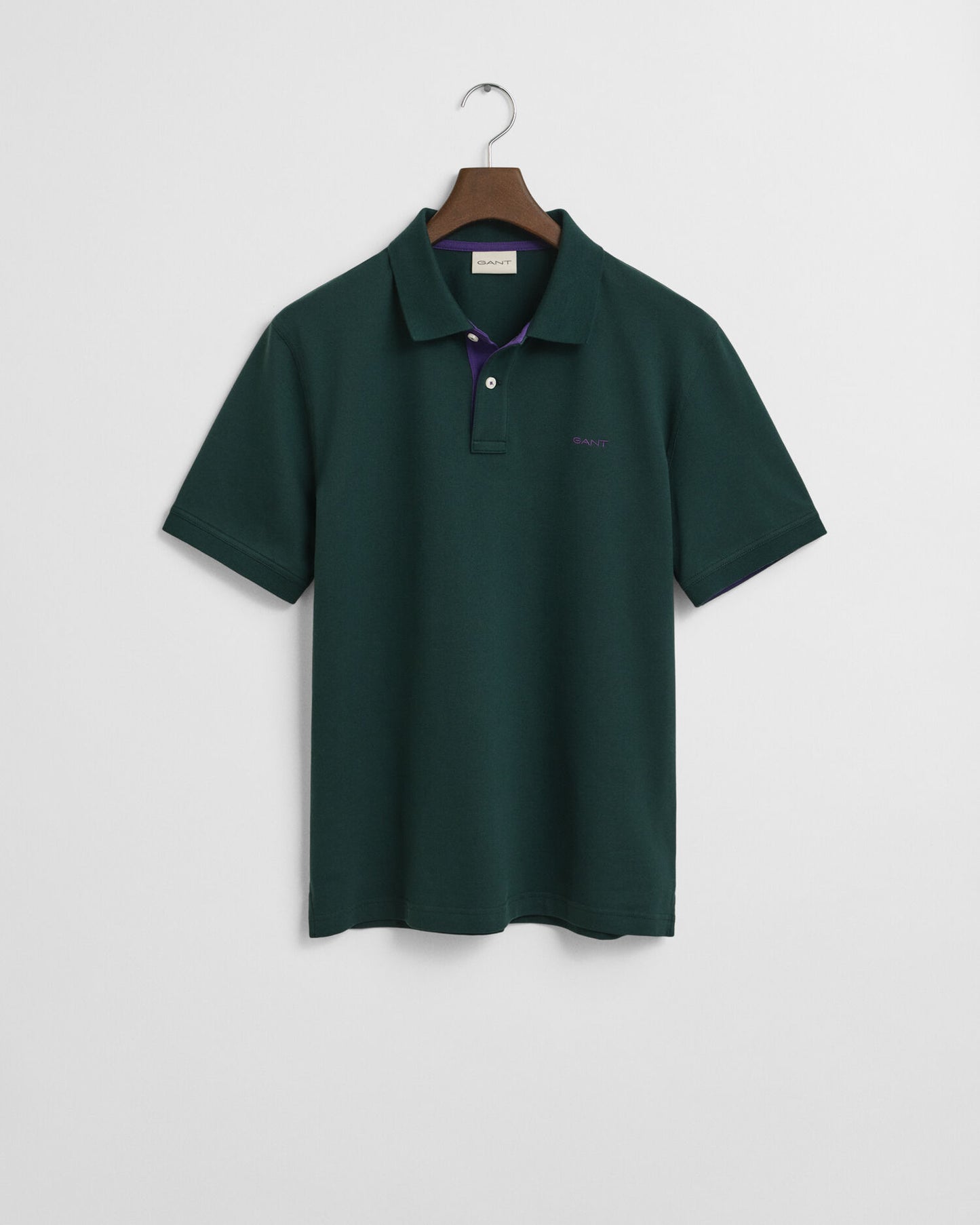 Polo en piqué contrasté
