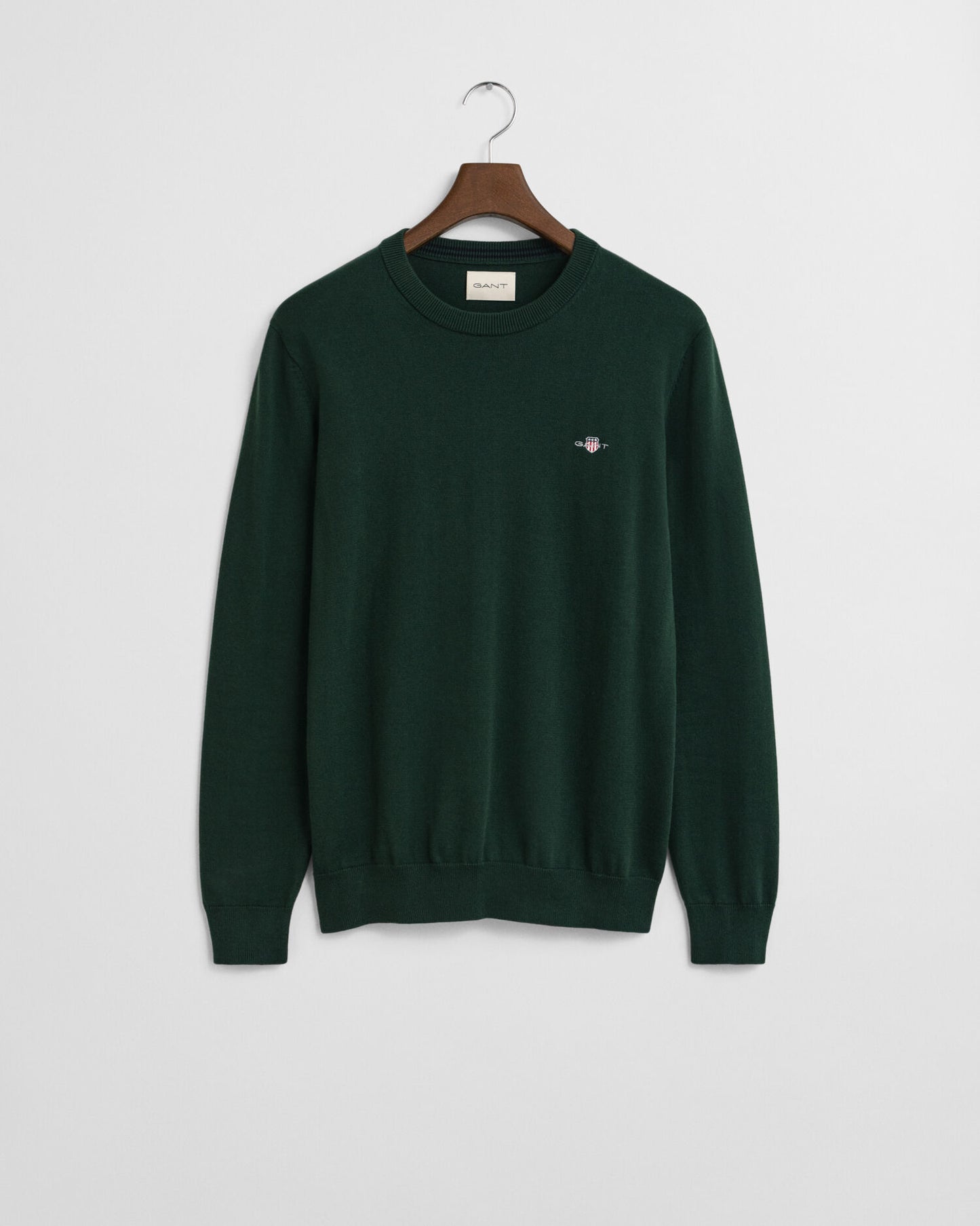 Klassischer Baumwollpullover mit Rundhalsausschnitt
