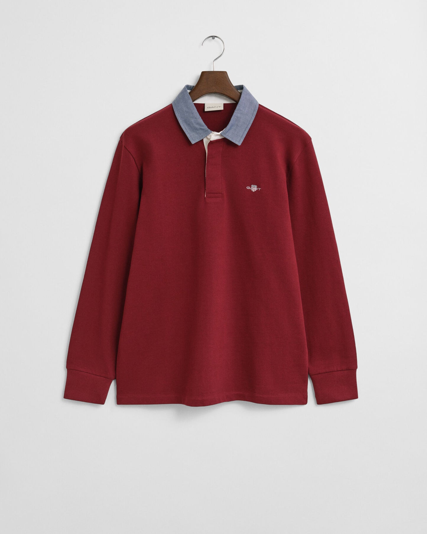 Rugger épais à col chambray