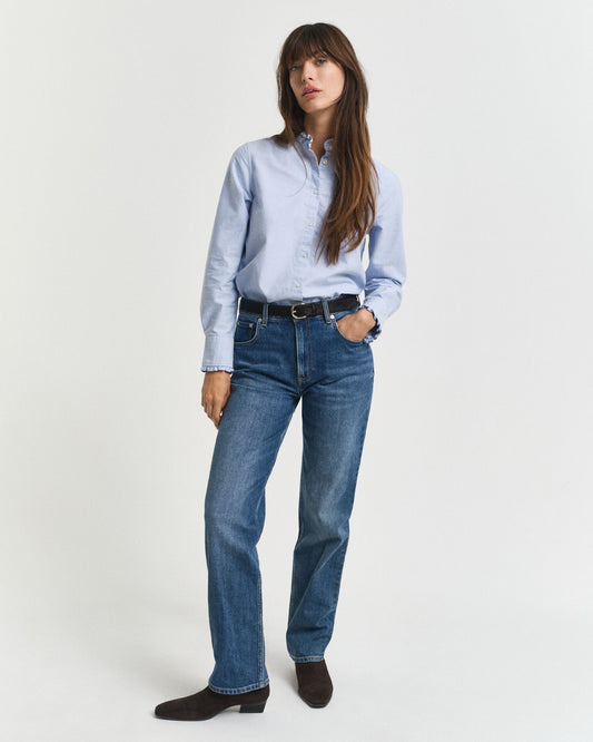 Stretchjeans mit geradem Bein