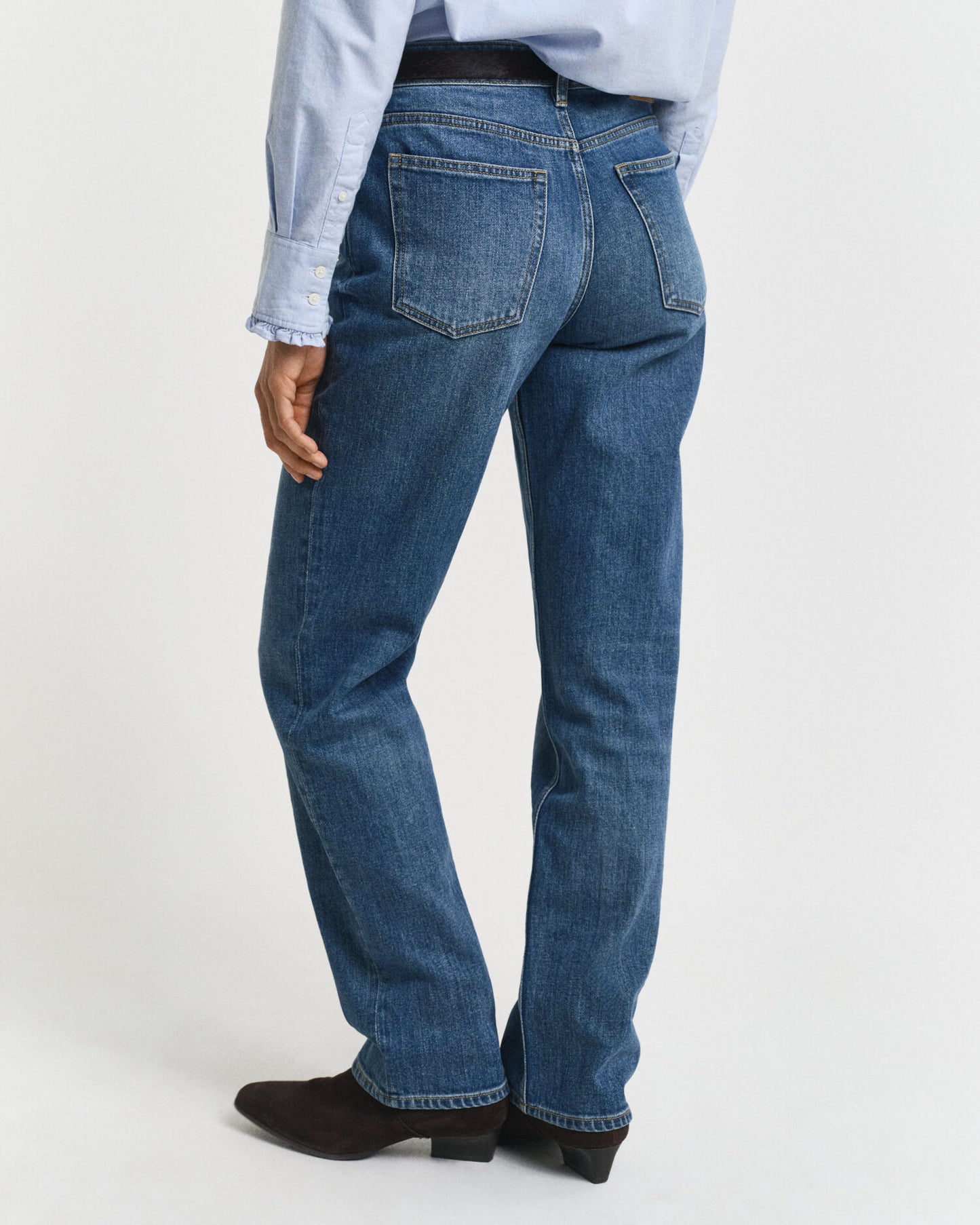 Stretchjeans mit geradem Bein