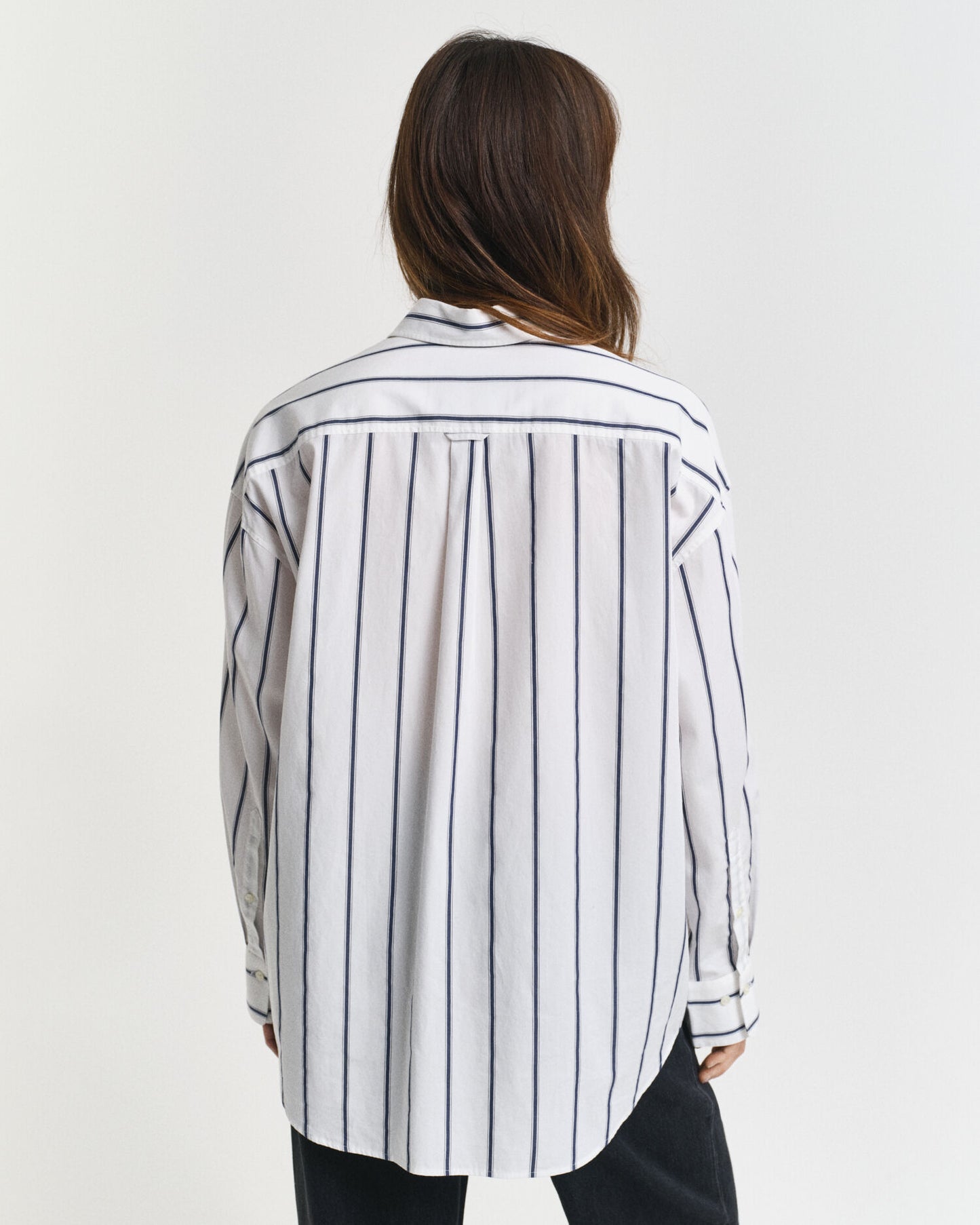 Oversized Popeline-Hemd mit klassischen Streifen