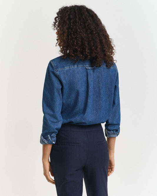 Chemise en jean coupe droite