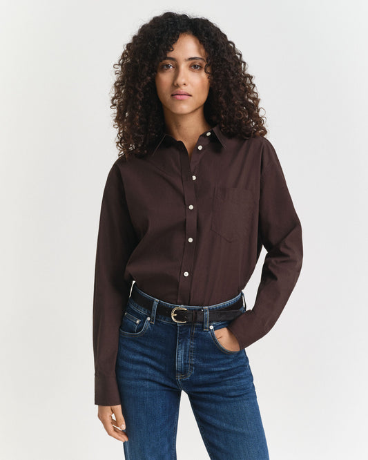 Relaxed Fit Hemd aus klassischem Popeline