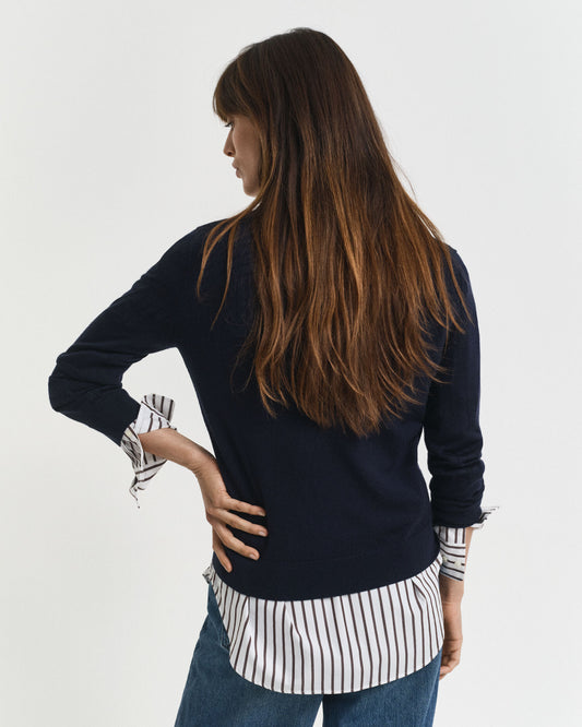 Pull en Laine Mérinos Extrafine Col V
