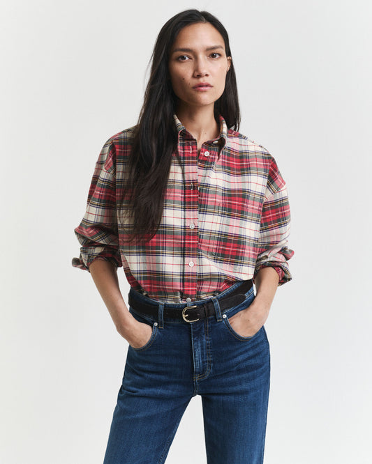 Klassisches Oxford-Hemd mit Oversized-Karomuster