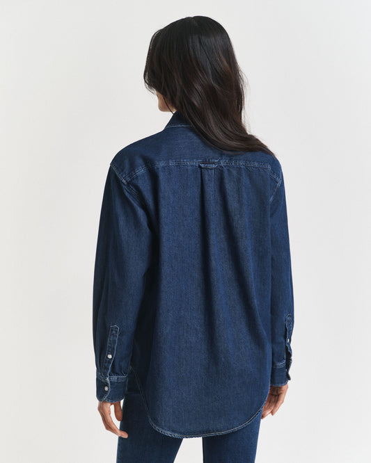 Relaxed Fit Jeanshemd mit Tasche