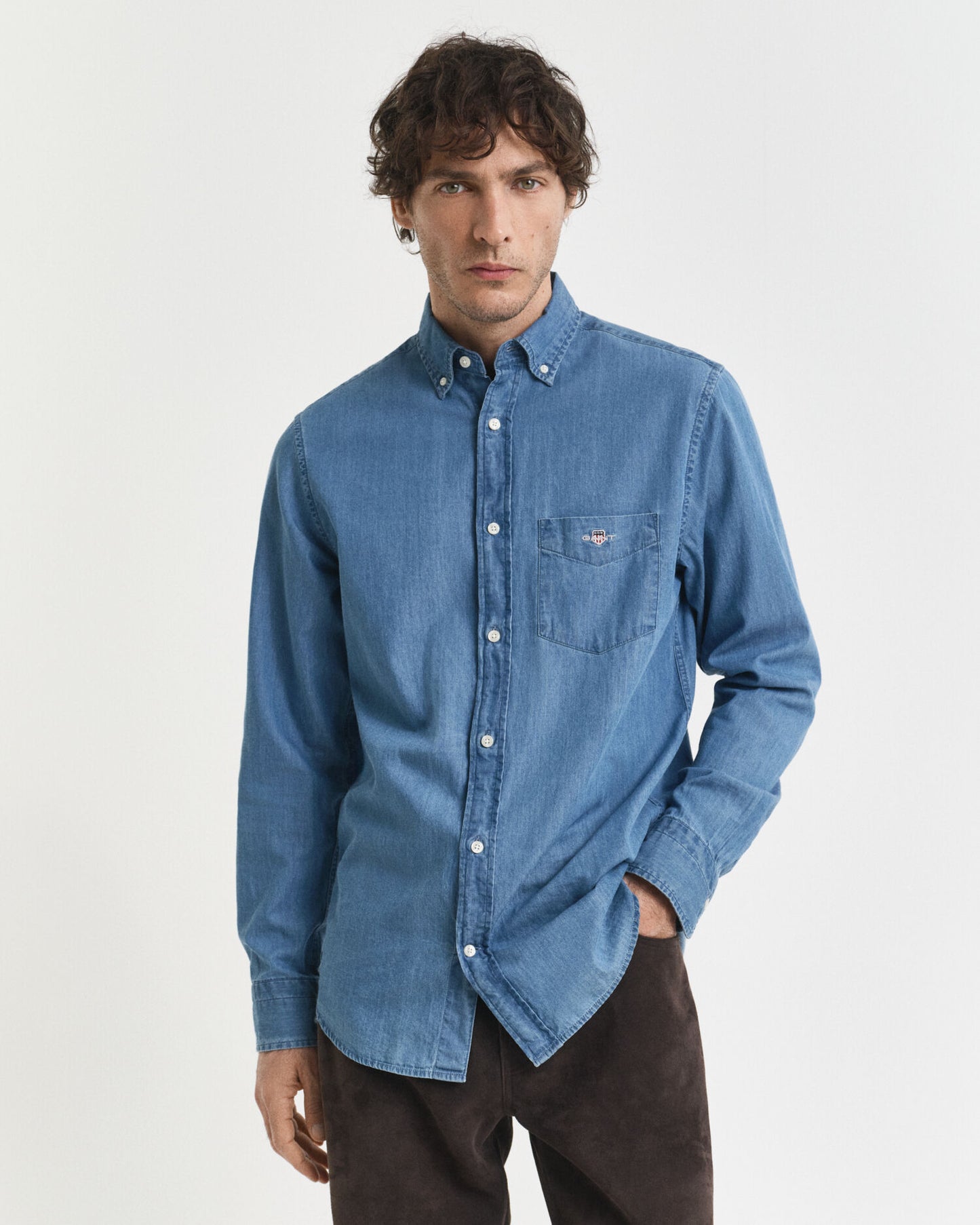 Regular Fit Indigohemd