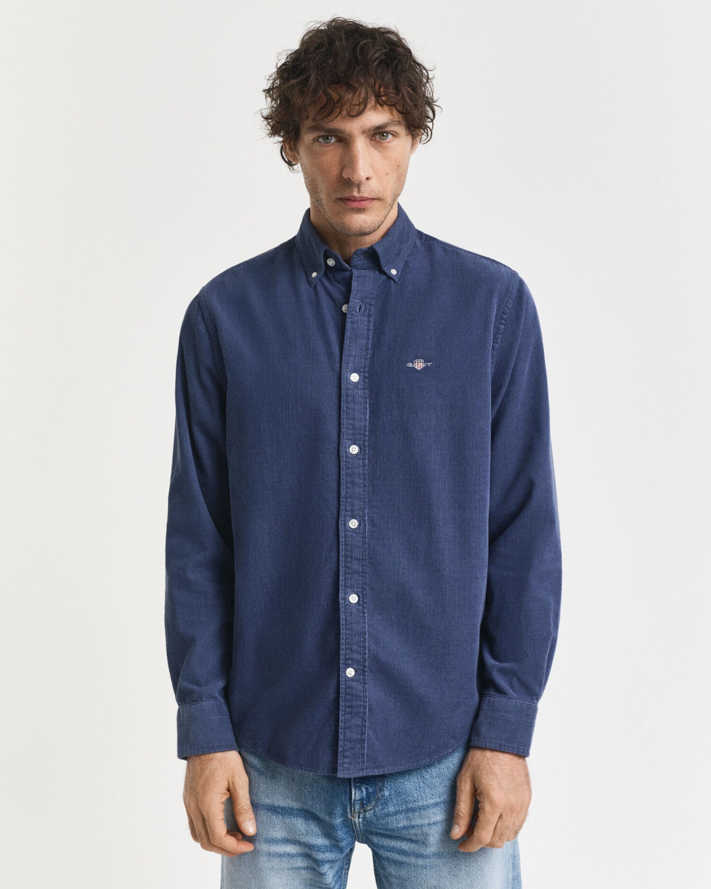Regular Fit Hemd aus Baumwollcord