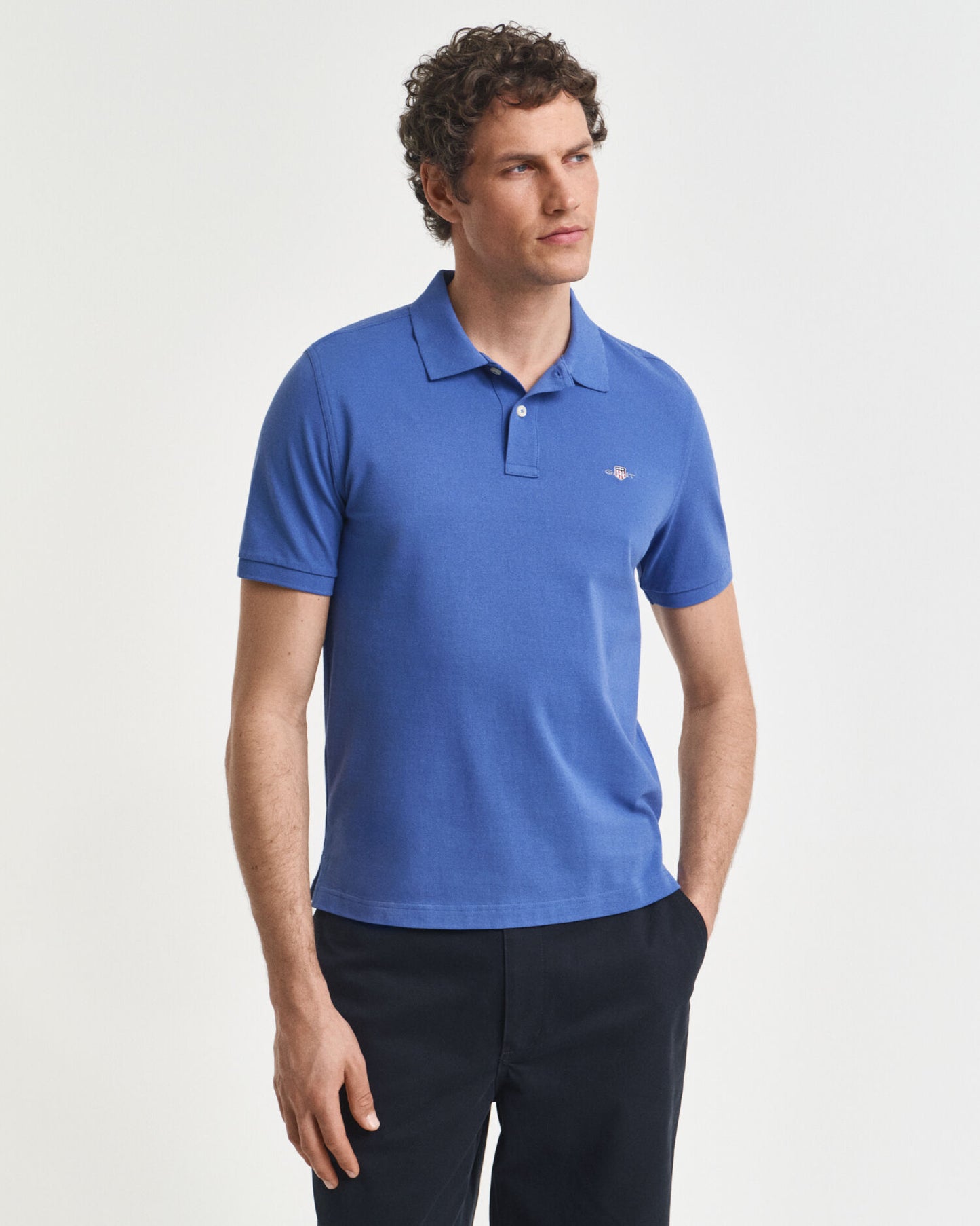 Regular Fit Shield Pique Polohemd