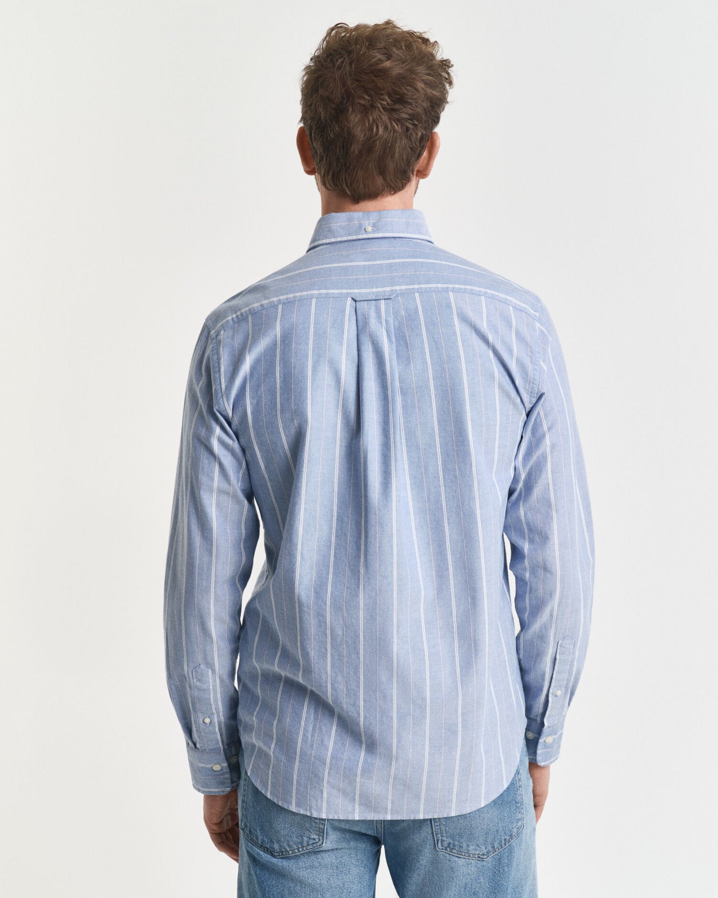 Regular Fit Gestreiftes Klassisches Oxfordhemd
