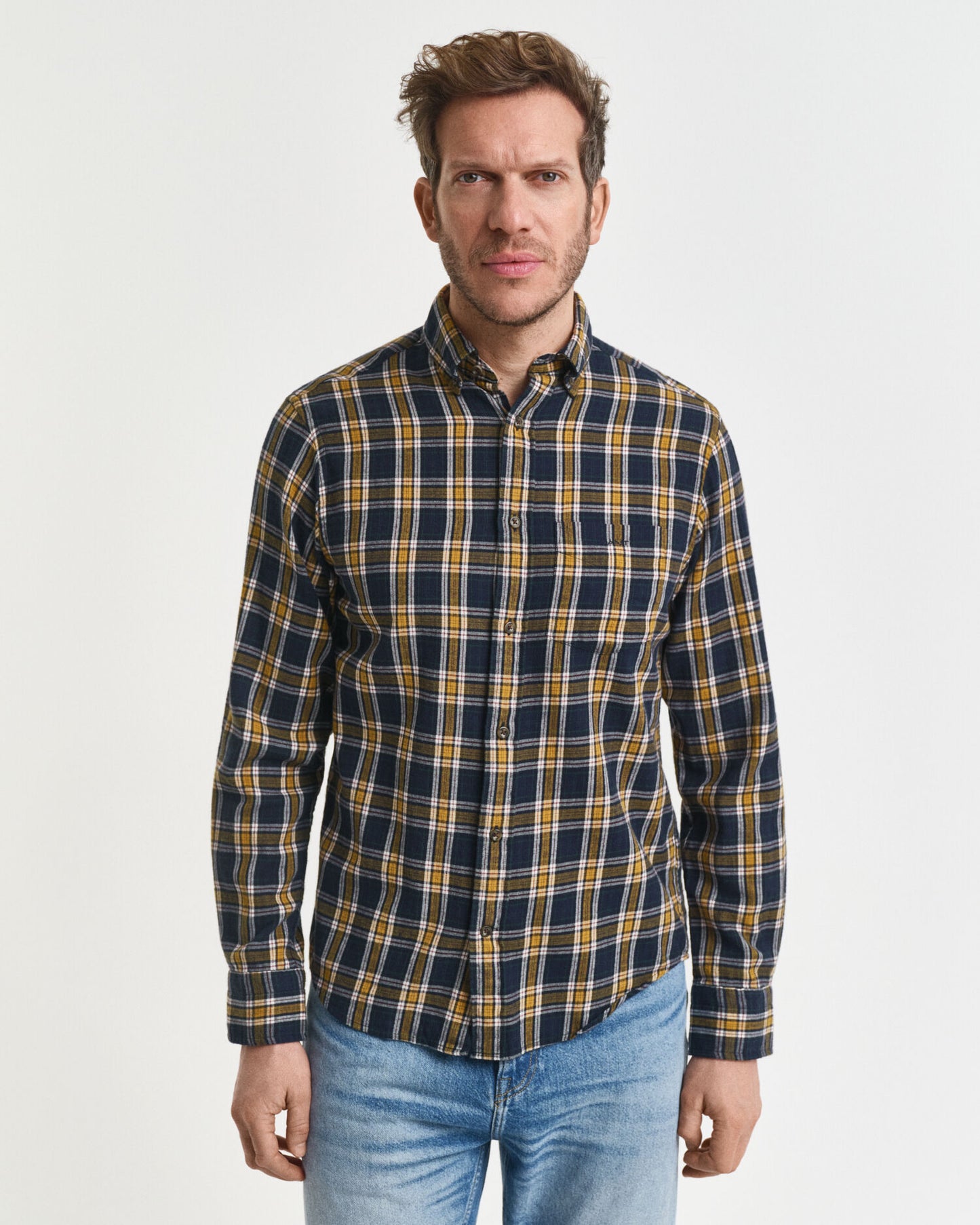 Regular Fit Kariertes Windblown Flanellhemd