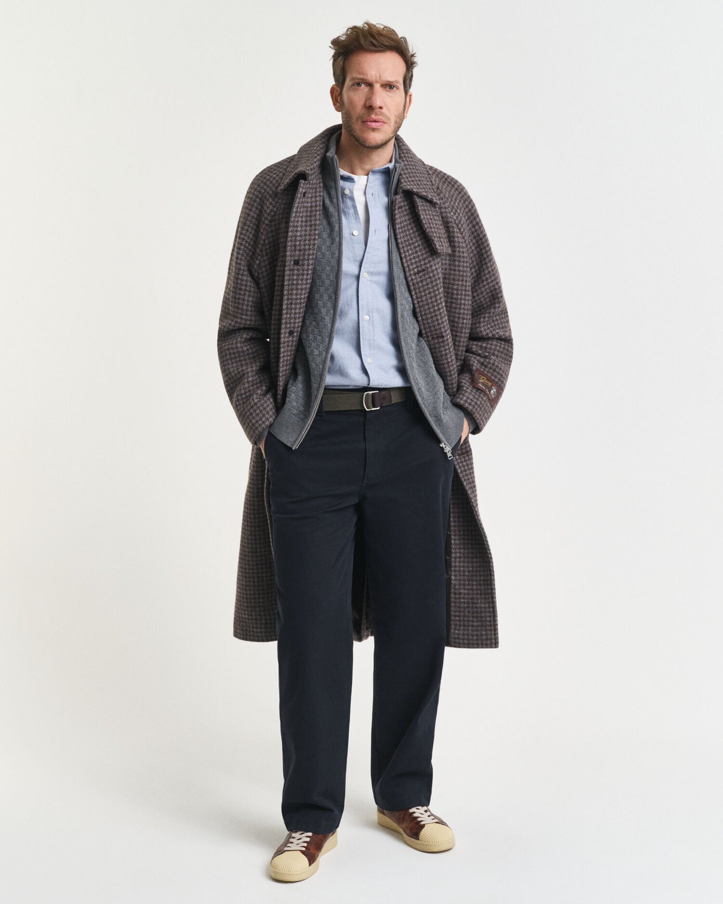 Pull zippé micro texturé