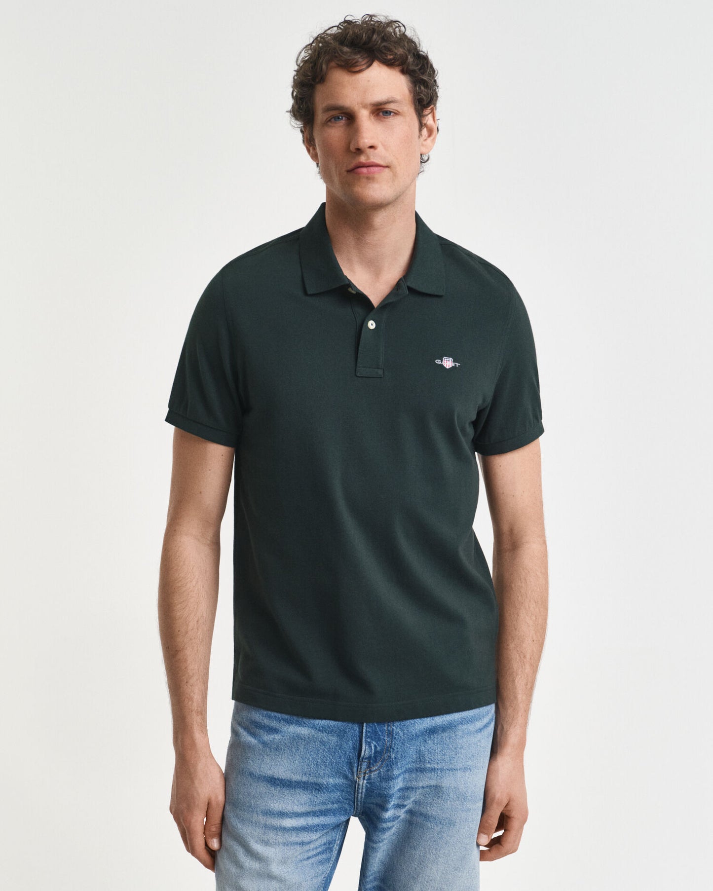 Regular Fit Shield Pique Polohemd