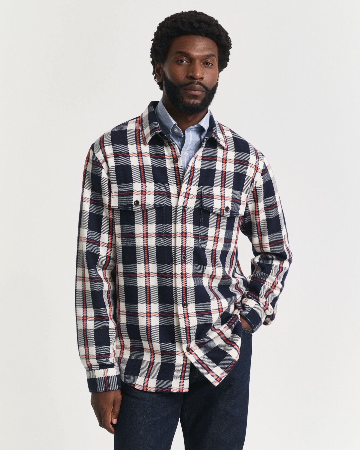 Kariertes Twill-Overshirt