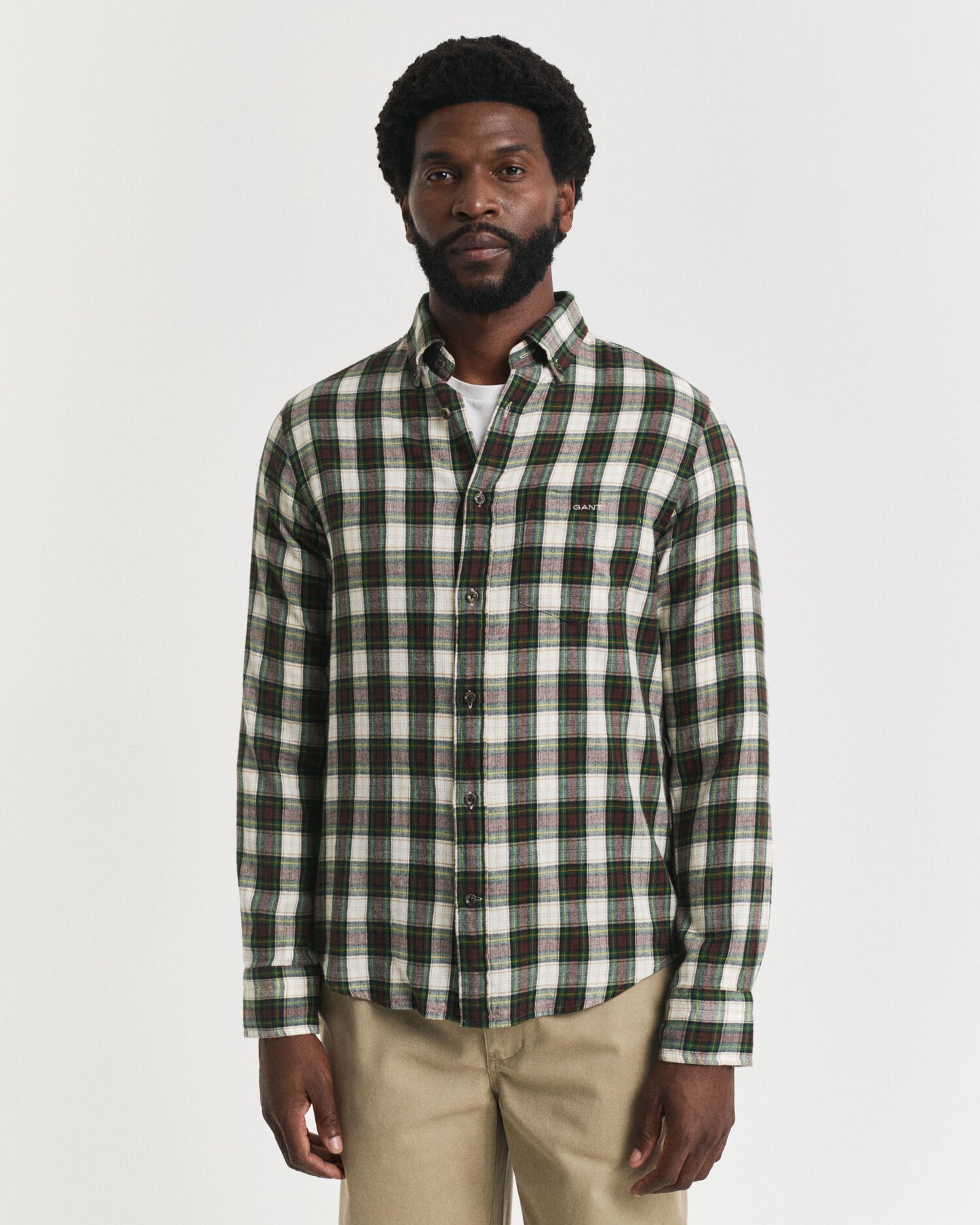 Regular Fit Kariertes Windblown Flanellhemd