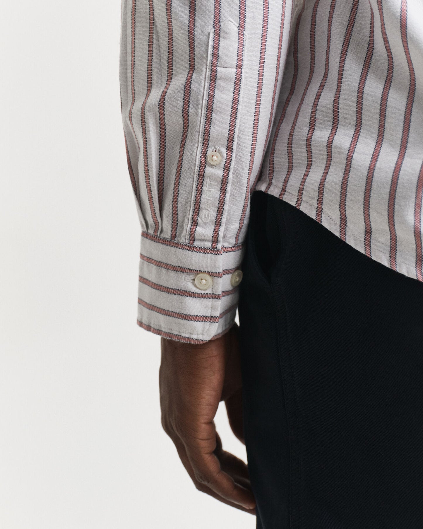 Regular Fit gestreiftes Archiv-Oxford-Hemd