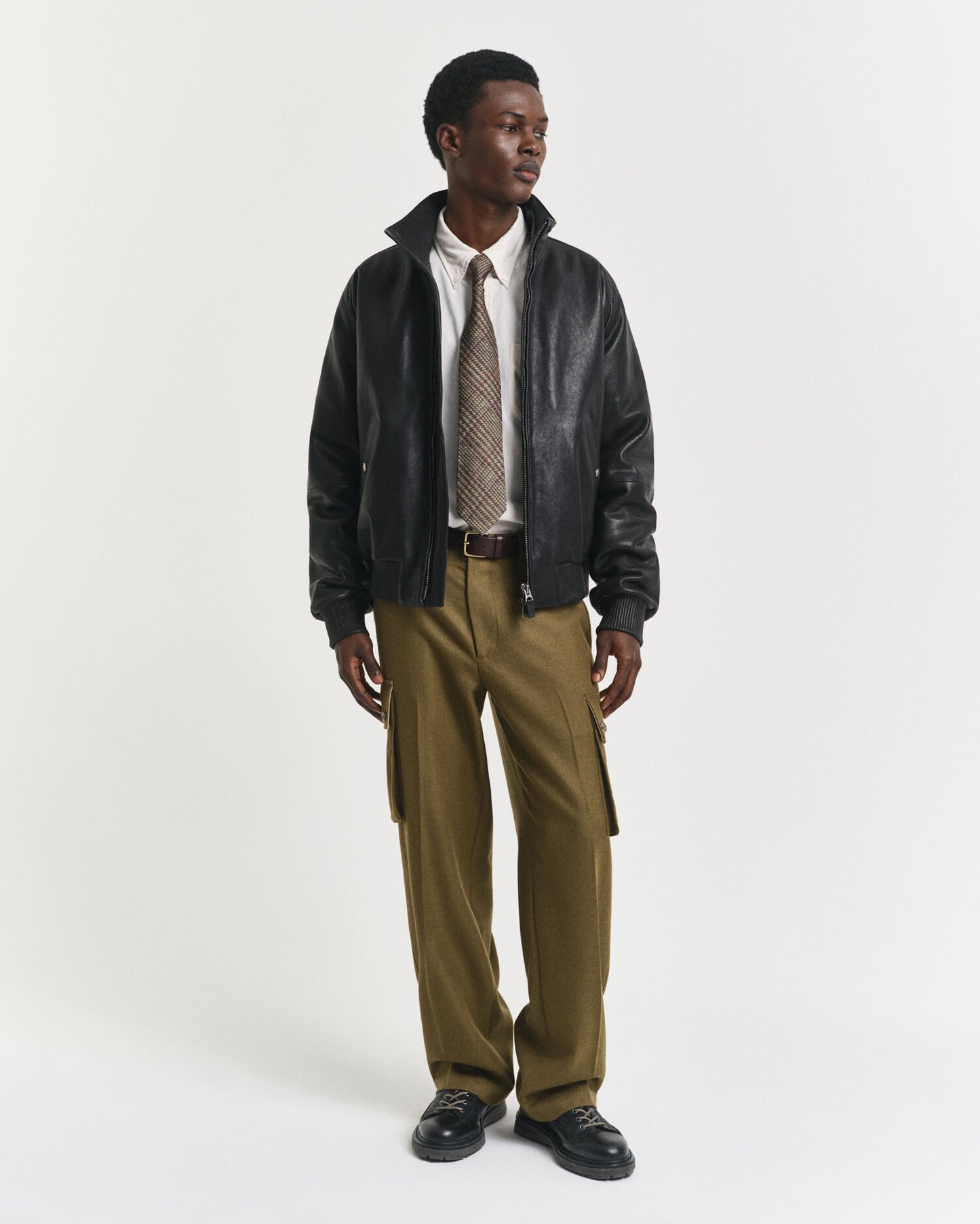 Leder-Harrington-Jacke